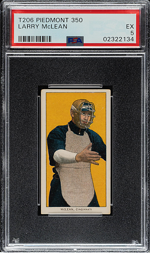 1909-1911 T206 White Border Larry McLean PSA EX 5