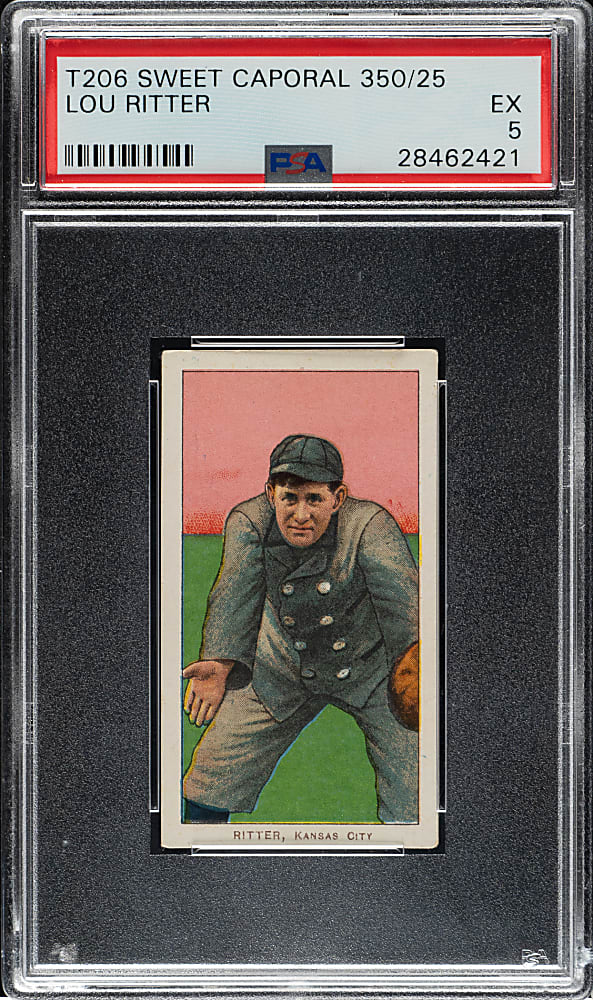 1909-1911 T206 White Border Lou Ritter PSA EX 5