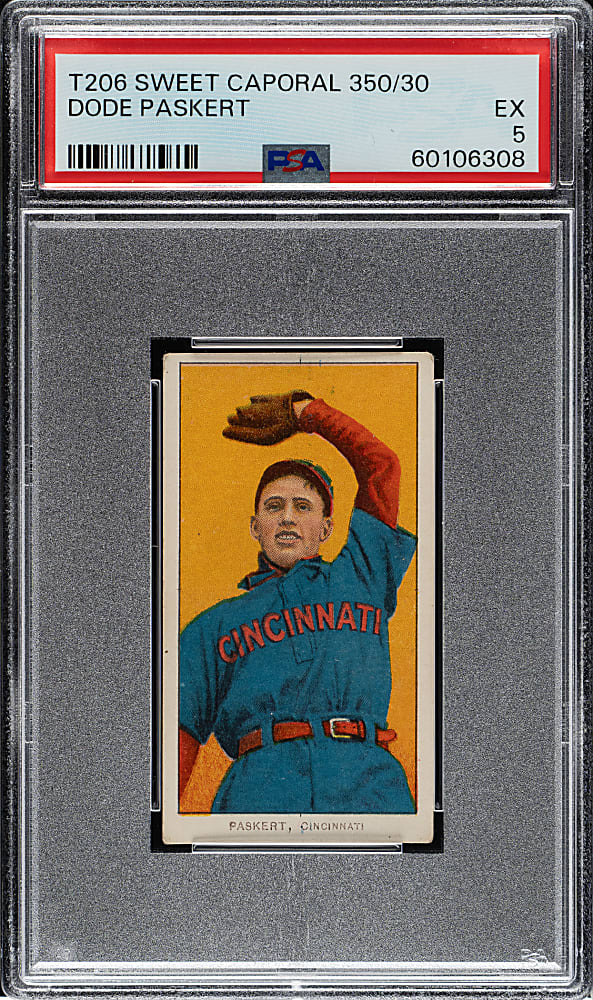 1909-1911 T206 White Border Dode Paskert PSA EX 5