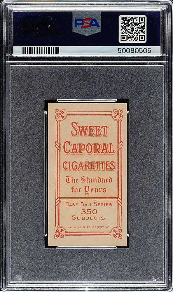 1909-1911 T206 White Border Cy Seymour Batting PSA EX 5