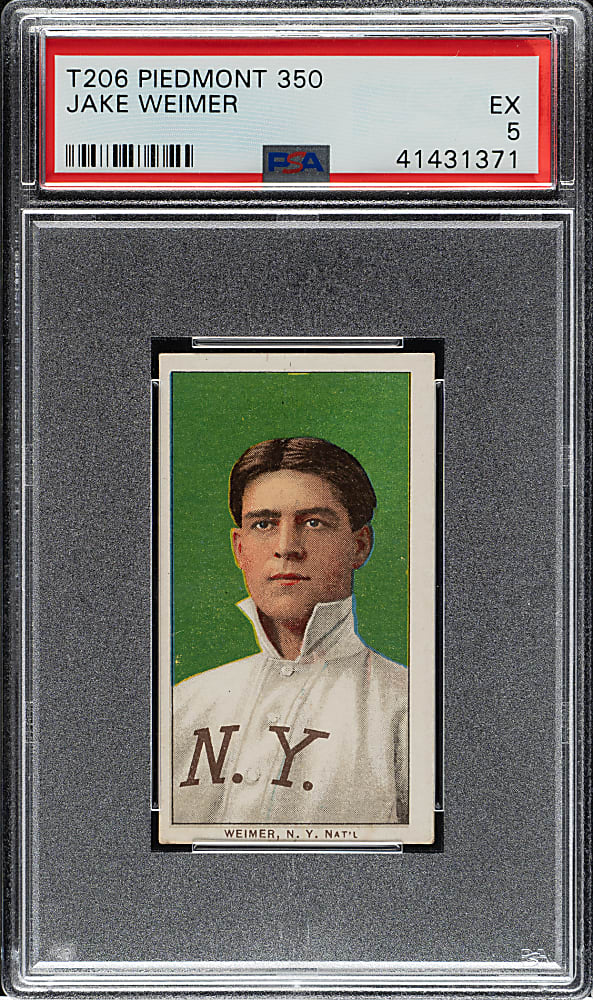 1909-1911 T206 White Border Jake Weimer PSA EX 5