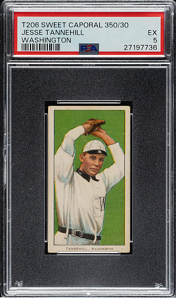 1909-1911 T206 White Border Jesse Tannehill PSA EX 5