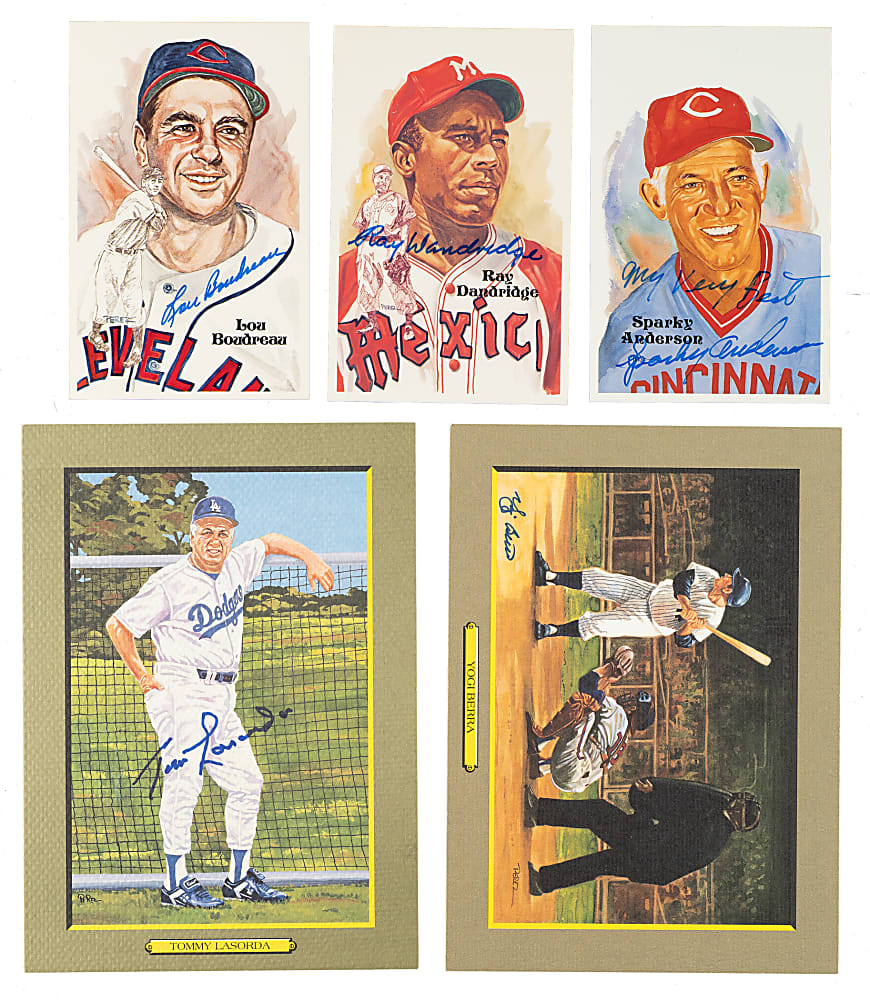Signed Perez-Steele Card Collection (10): Hall of Fame Postcards, Celebration, Great Moments, and Master Works