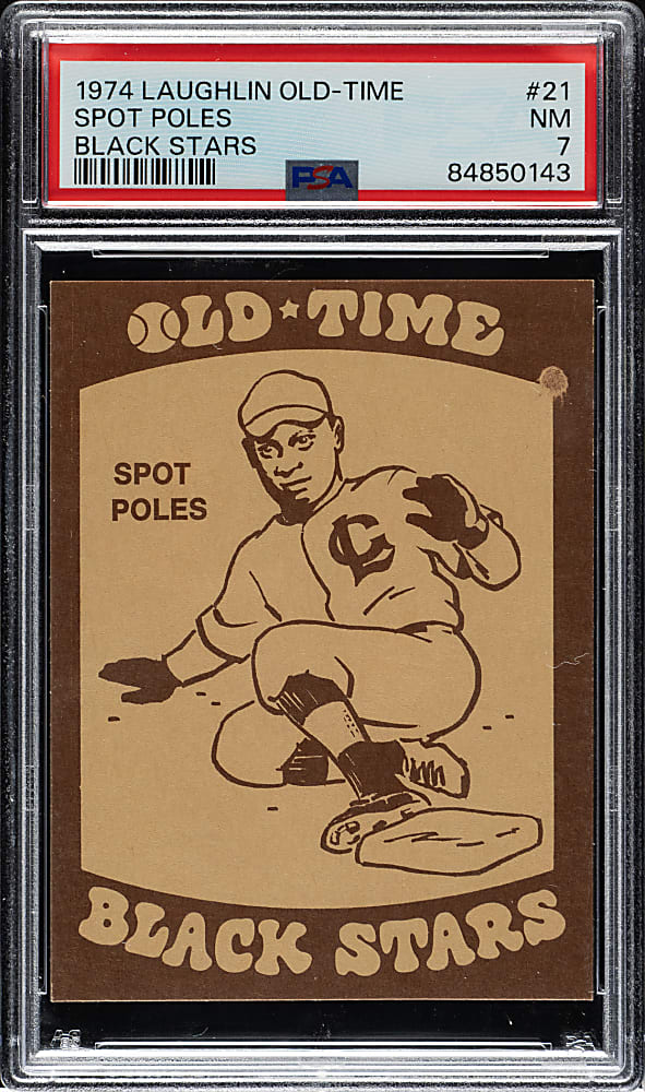 1974 Laughlin Old-Time Black Stars #21 Spot Poles PSA NM 7