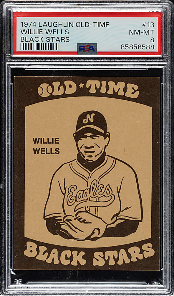 1974 Laughlin Old-Time Black Stars #13 Willie Wells PSA NM-MT 8