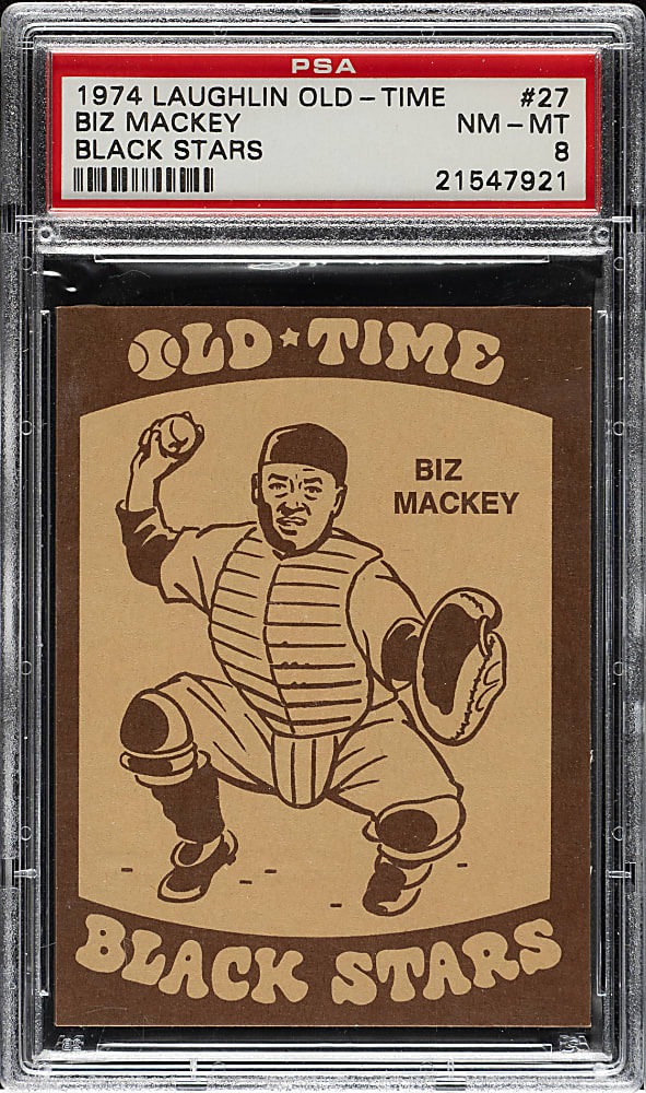 1974 Laughlin Old-Time Black Stars #27 Biz Mackey PSA NM-MT 8