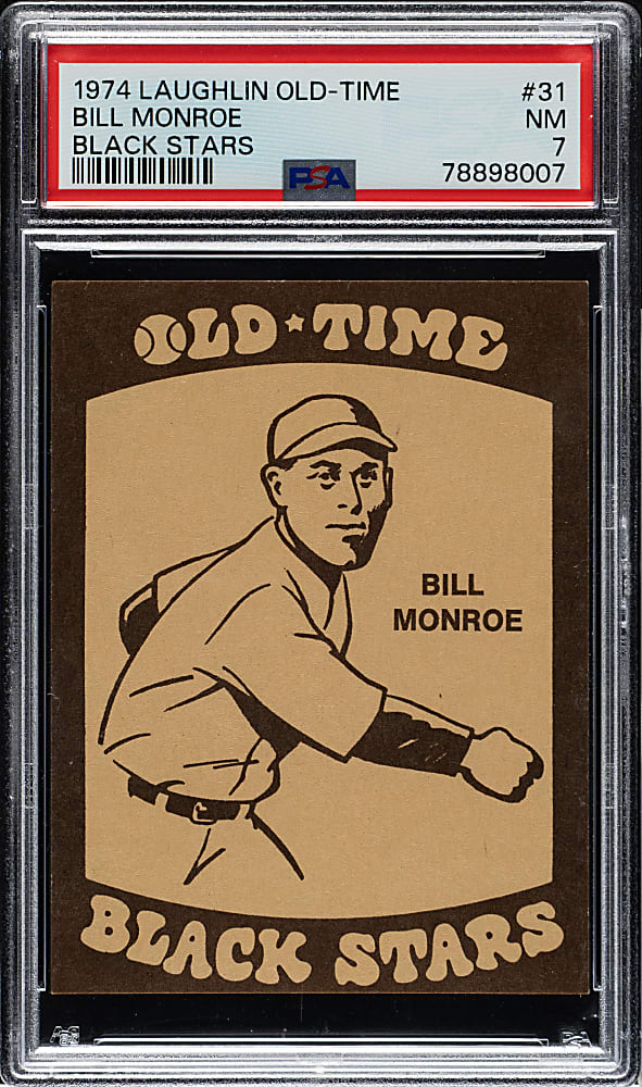 1974 Laughlin Old-Time Black Stars #31 Bill Monroe PSA NM 7