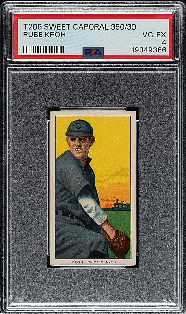 1909-1911 T206 White Border Rube Kroh PSA VG-EX 4