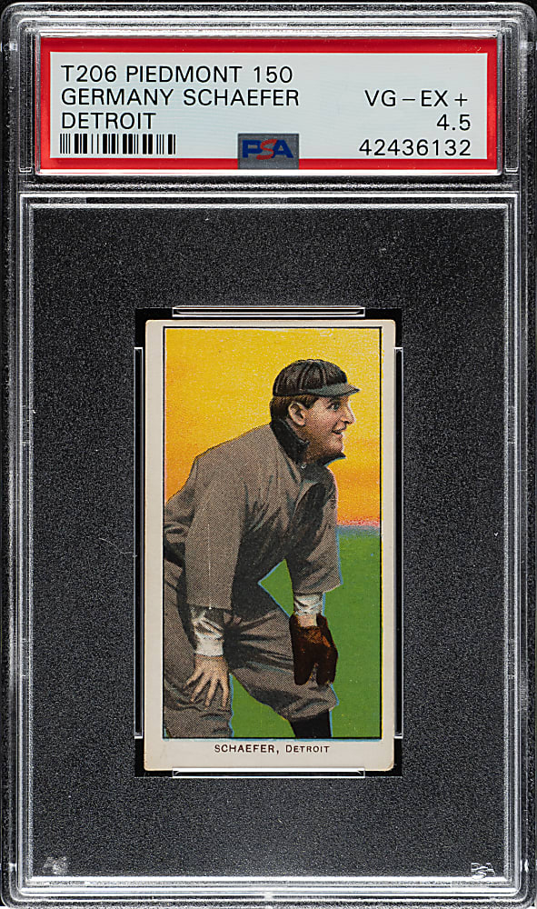 1909-1911 T206 White Border Germany Schaefer Detroit PSA VG-EX+ 4.5