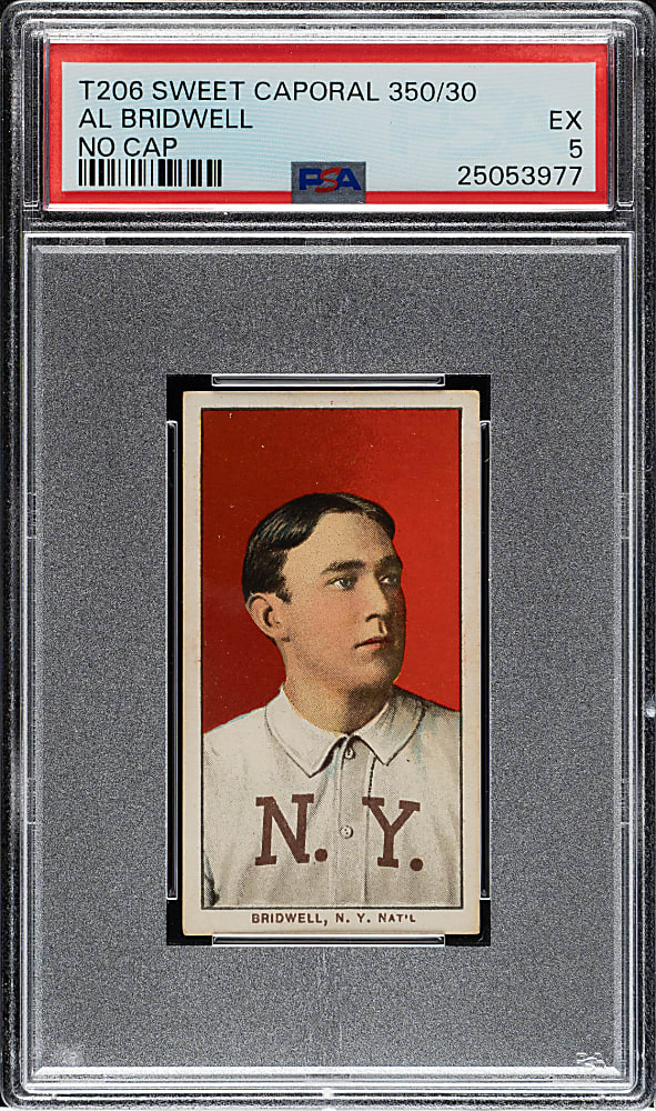 1909-1911 T206 White Border Al Bridwell Portrait No Cap PSA EX 5