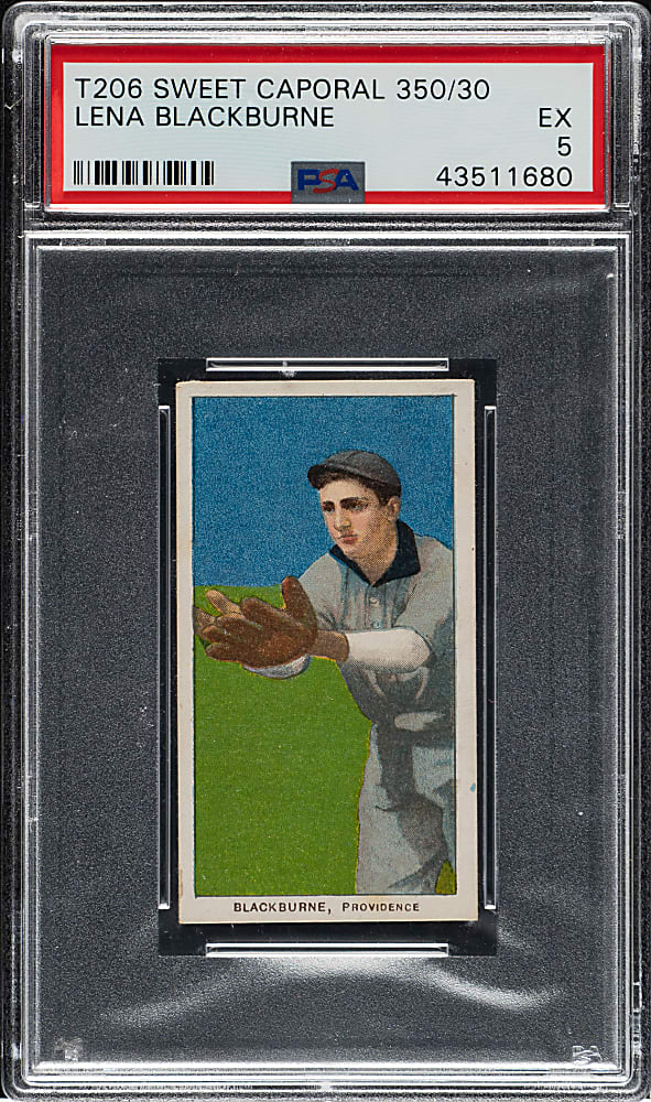 1909-1911 T206 White Border Lena Blackburne PSA EX 5
