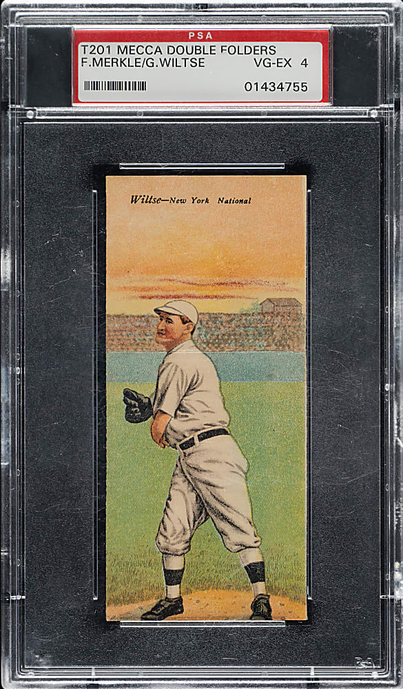1911 T201 Mecca Double Folder Wiltse/Merkle PSA VG-EX 4