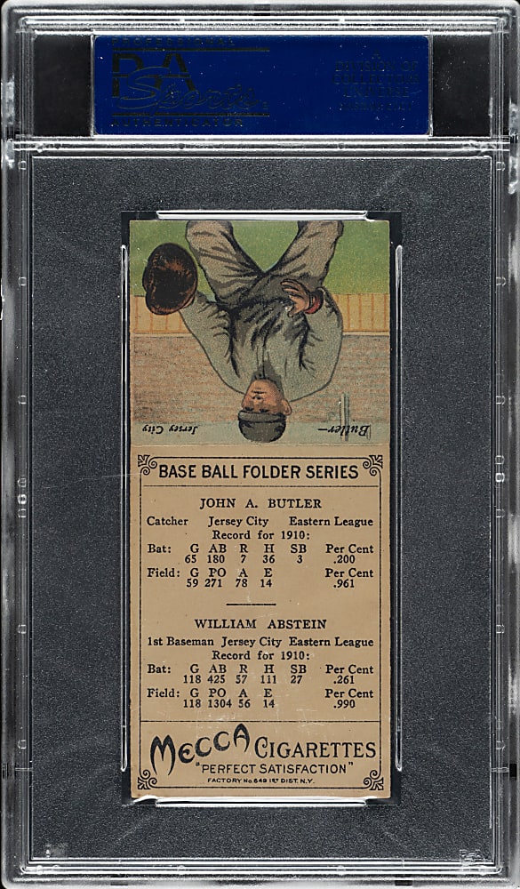 1911 T201 Mecca Double Folders Abstein/Butler PSA EX 5
