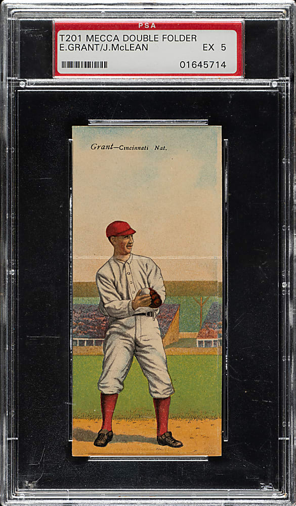 1911 T201 Mecca Double Folder Grant/McLean PSA EX 5