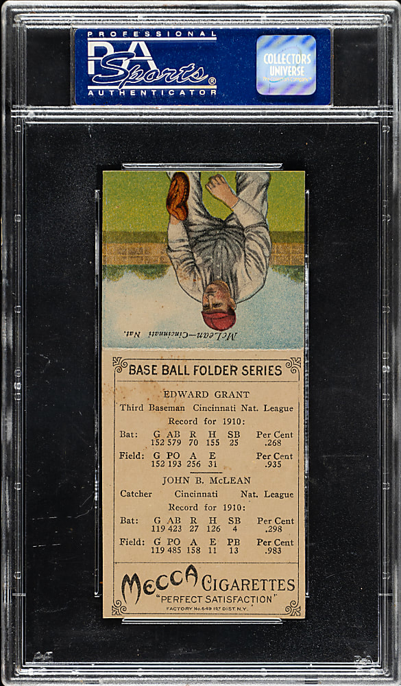 1911 T201 Mecca Double Folder Grant/McLean PSA EX 5