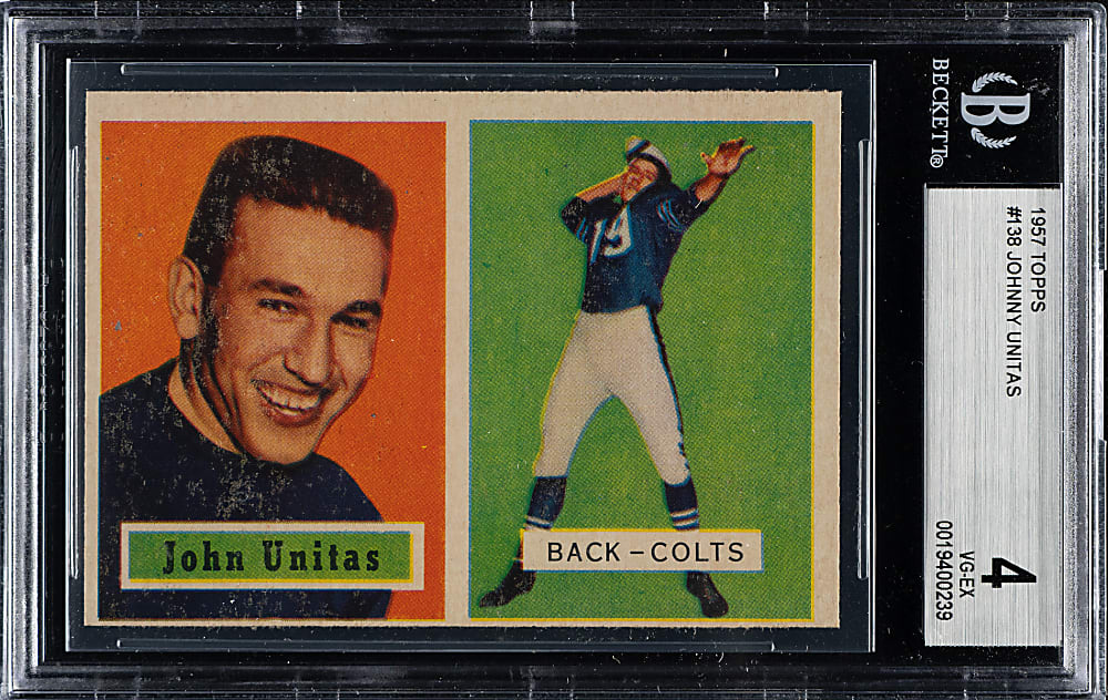 1957 Topps Football #138 Johnny Unitas Rookie BGS VG-EX 4