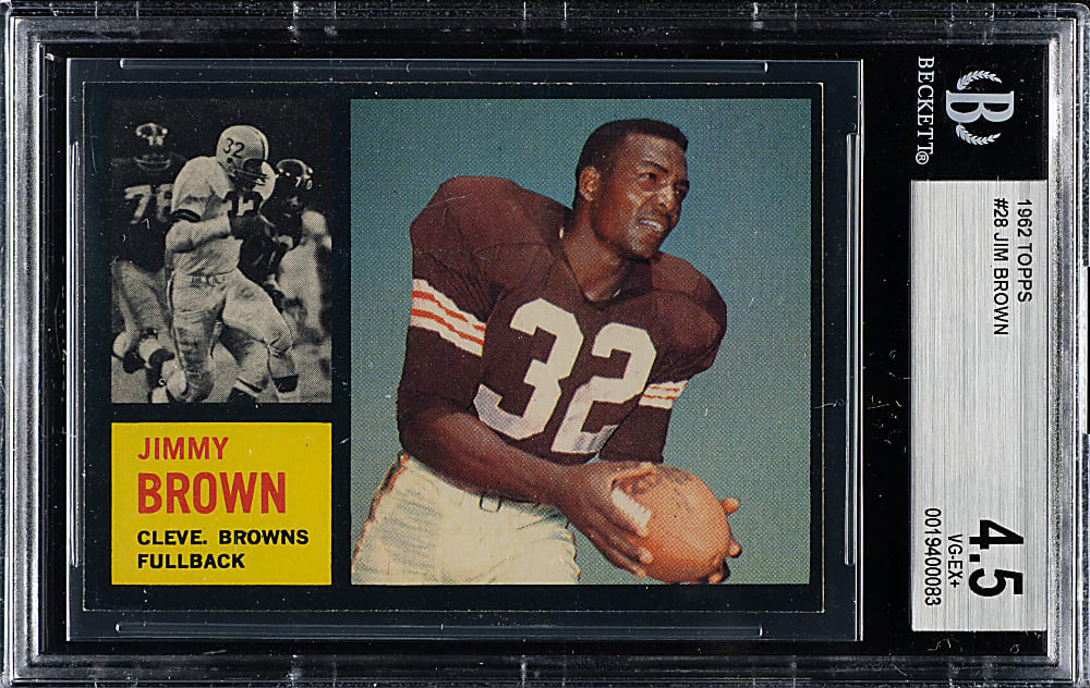 1962 Topps Football #28 Jim Brown BGS VG-EX+ 4.5