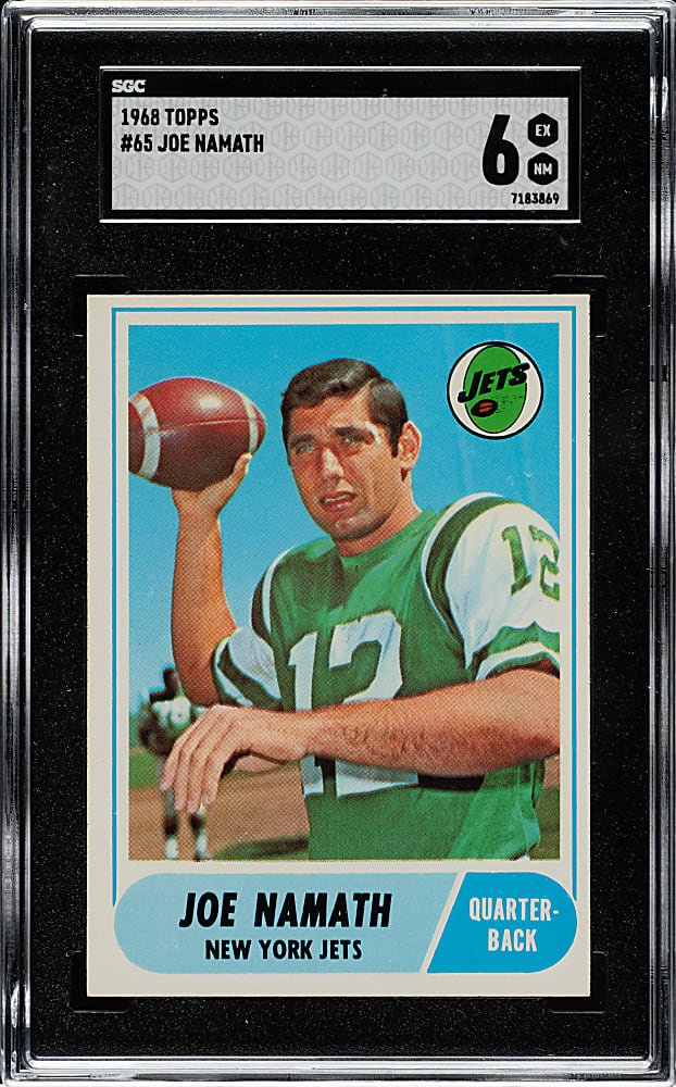 1968 Topps Football #65 Joe Namath SGC EX/NM 6