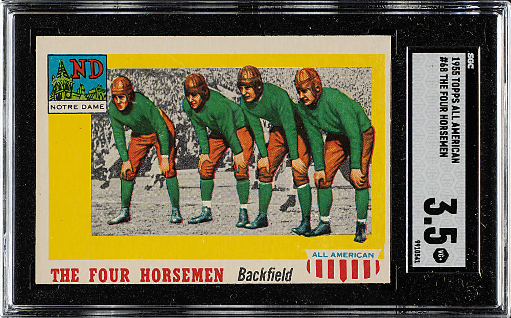 1955 Topps All-American Football #68 The Four Horsemen SGC VG+ 3.5