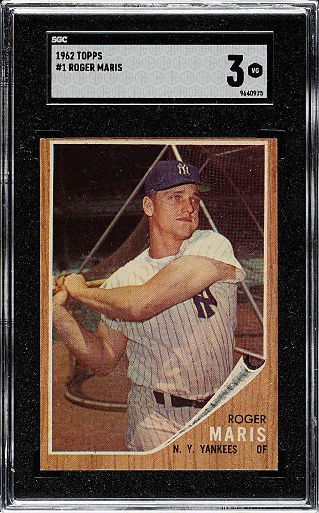 1962 Topps #1 Roger Maris SGC VG 3