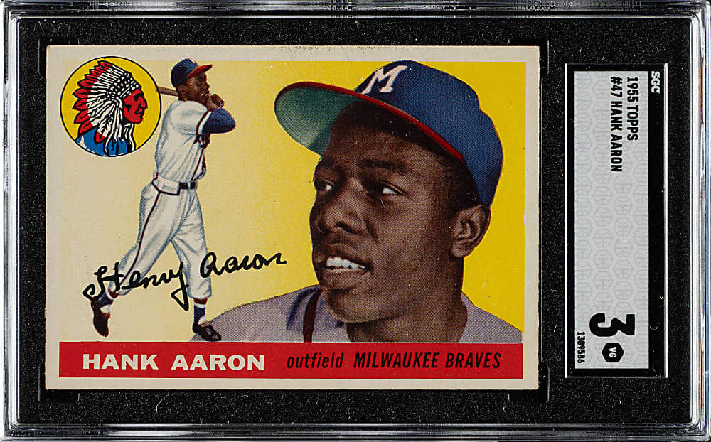 1955 Topps #47 Hank Aaron SGC VG 3