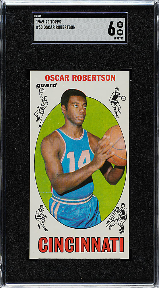 1969-1970 Topps Basketball #50 Oscar Robertson SGC EX/NM 6