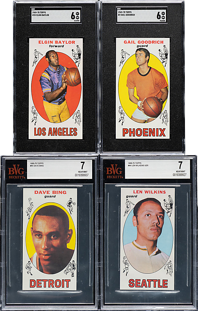 1969-1970 Topps Basketball Hall of Fame SGC- and BVG-Graded Collection (7)