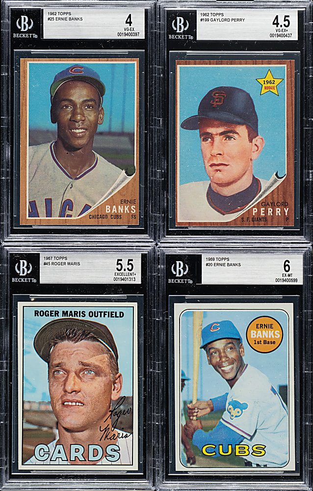 1960 to 1969 Topps Hall of Fame and Star BGS- and SGC-Graded Collection (20) Including  Yogi Berra, Ernie Banks, and Hank Aaron