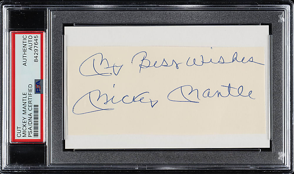 Mickey Mantle Cut Signature - PSA/DNA