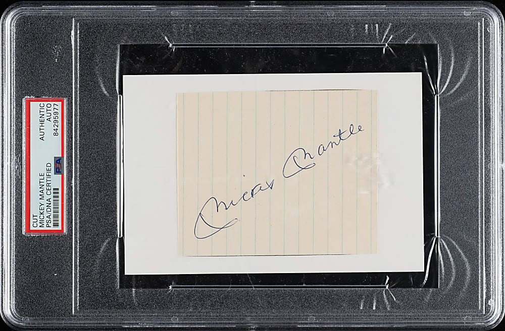 Mickey Mantle Cut Signature - PSA/DNA