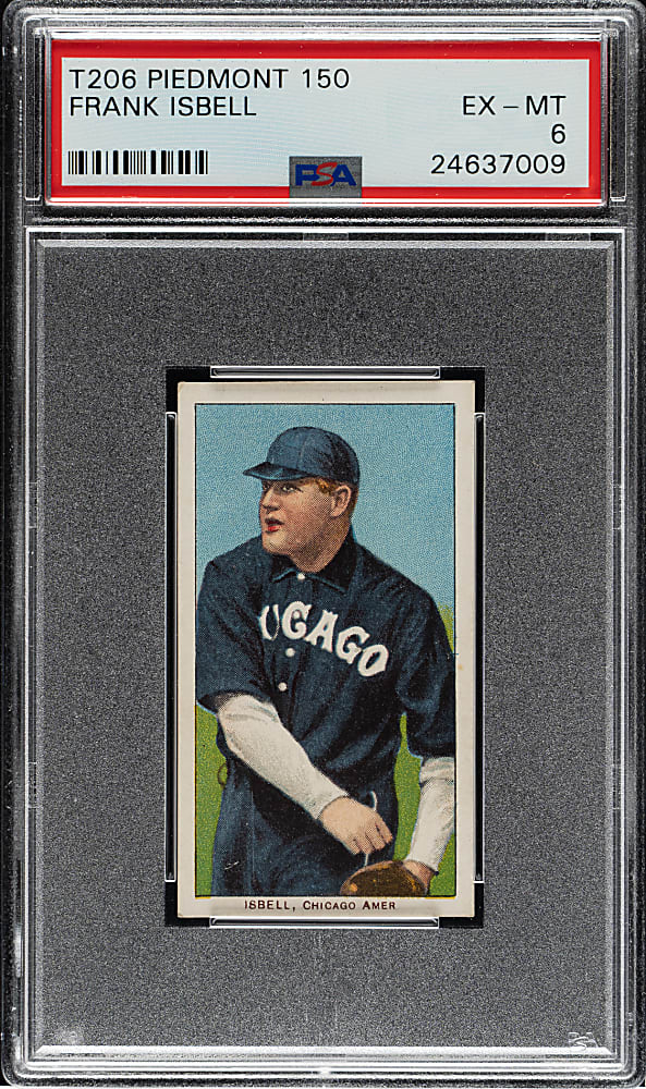 1909-1911 T206 White Border Frank Isbell PSA EX-MT 6