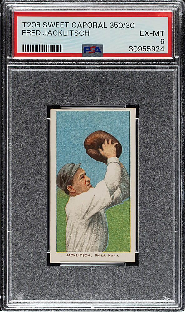 1909-1911 T206 White Border Fred Jacklitsch PSA EX-MT 6