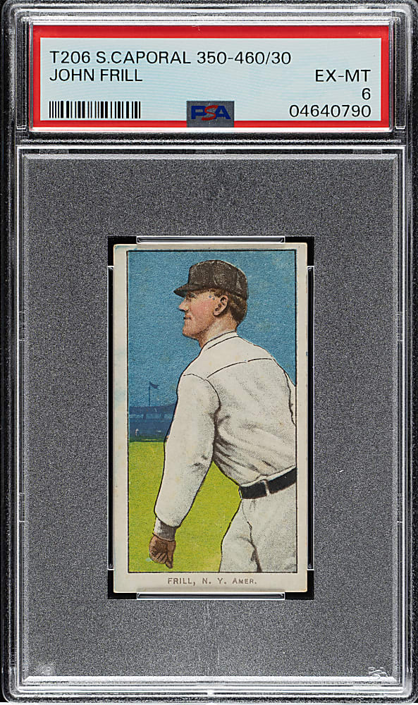 1909-1911 T206 White Border John Frill PSA EX-MT 6