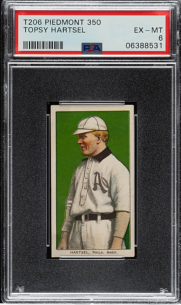 1909-1911 T206 White Border Topsy Hartsel PSA EX-MT 6