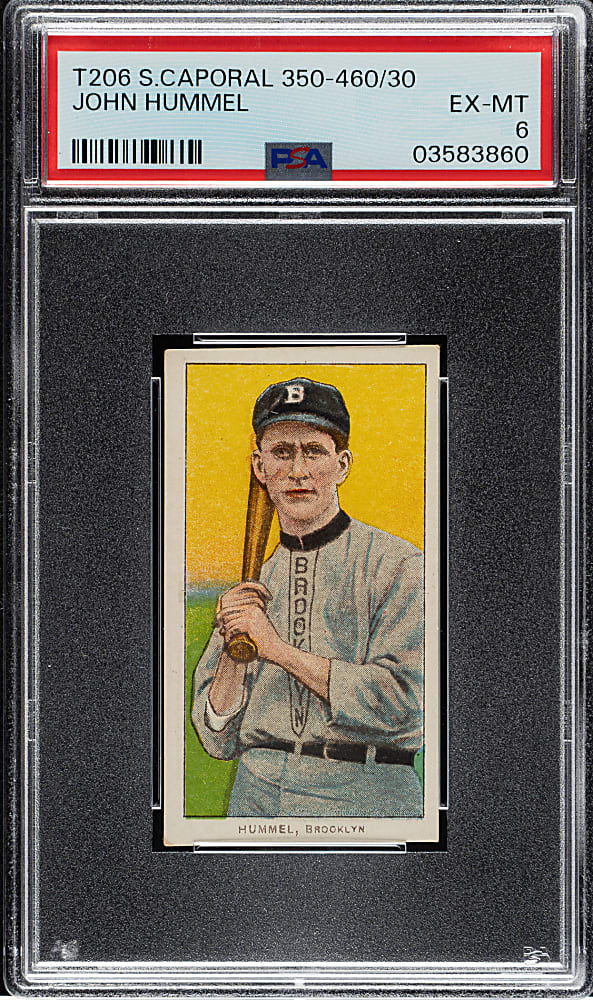 1909-1911 T206 White Border John Hummel PSA EX-MT 6