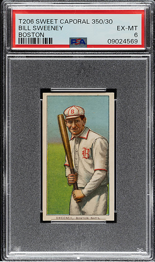 1909-1911 T206 White Border Bill Sweeney PSA EX-MT 6