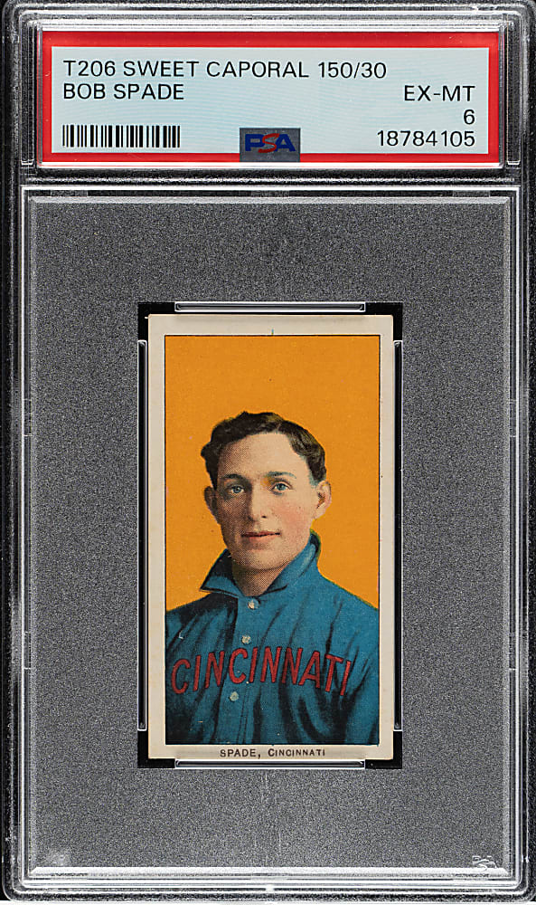 1909-1911 T206 White Border Bob Spade PSA EX-MT 6