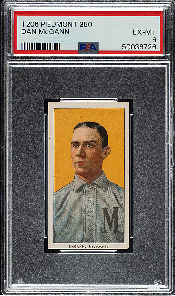 1909-1911 T206 White Border Dan McGann PSA EX-MT 6