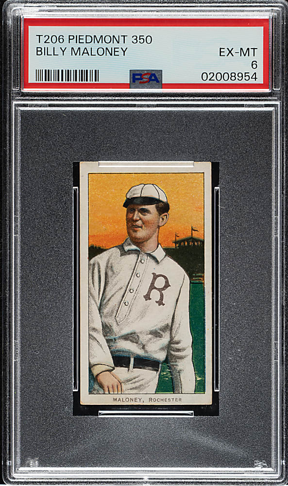 1909-1911 T206 White Border Billy Maloney PSA EX-MT 6