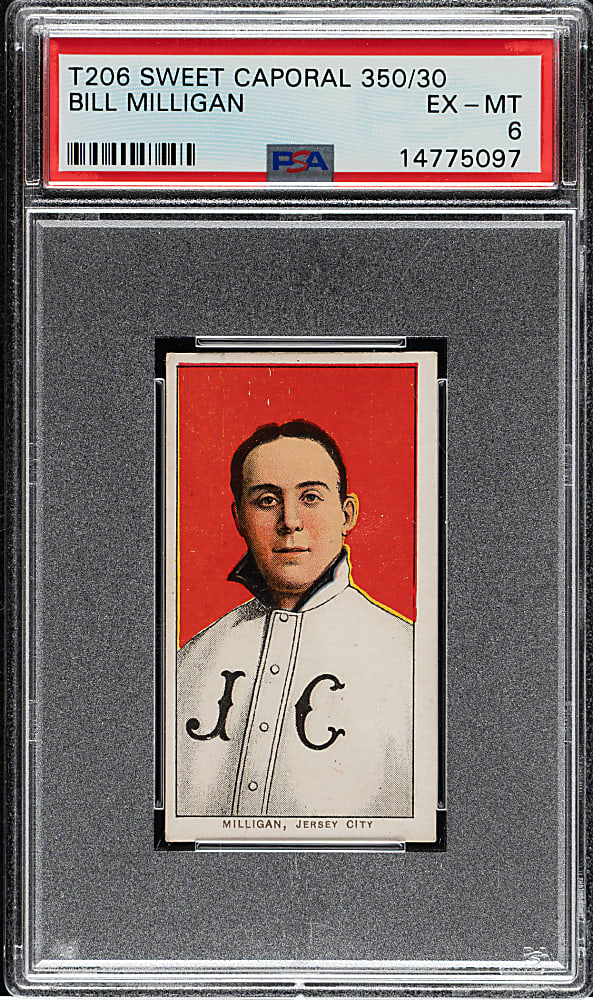 1909-1911 T206 White Border Bill Milligan PSA EX-MT 6
