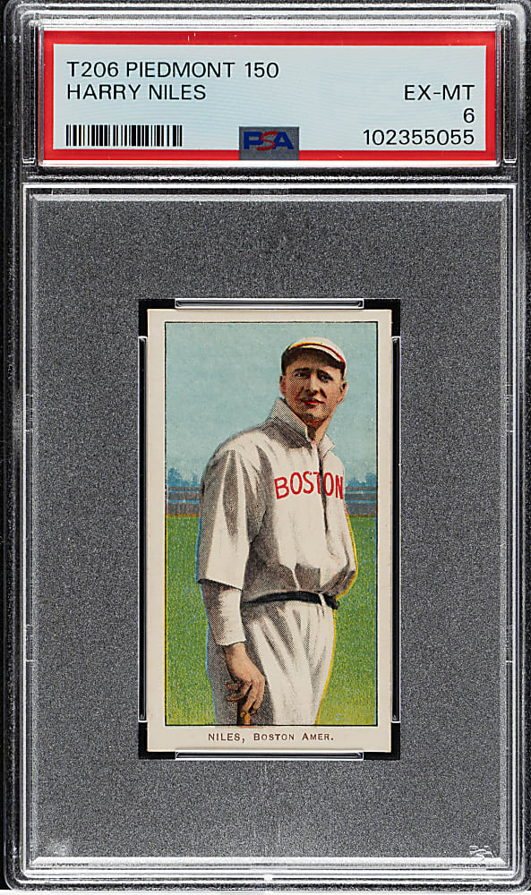 1909-1911 T206 White Border Harry Niles PSA EX-MT 6