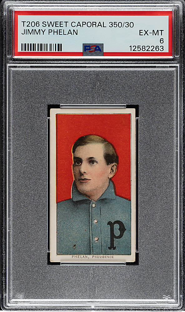1909-1911 T206 White Border Jimmy Phelan PSA EX-MT 6