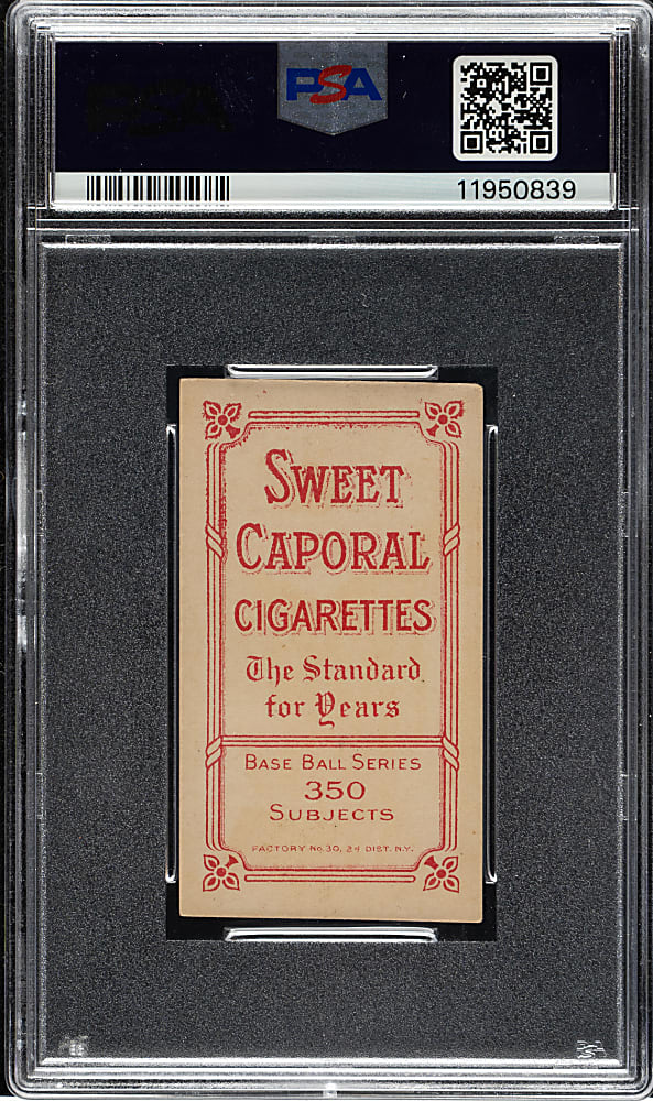 1909-1911 T206 White Border Jake Pfeister Throwing PSA EX-MT 6