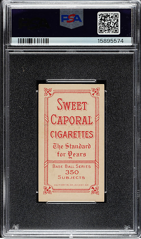 1909-1911 T206 White Border Red Ames Hands Above Head PSA EX-MT 6