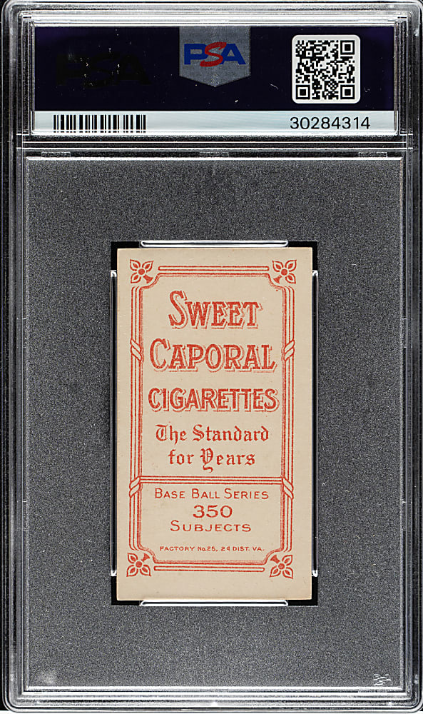 1909-1911 T206 White Border Whitey Alperman PSA EX-MT 6