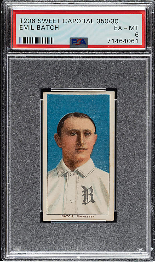 1909-1911 T206 White Border Emil Batch PSA EX-MT 6