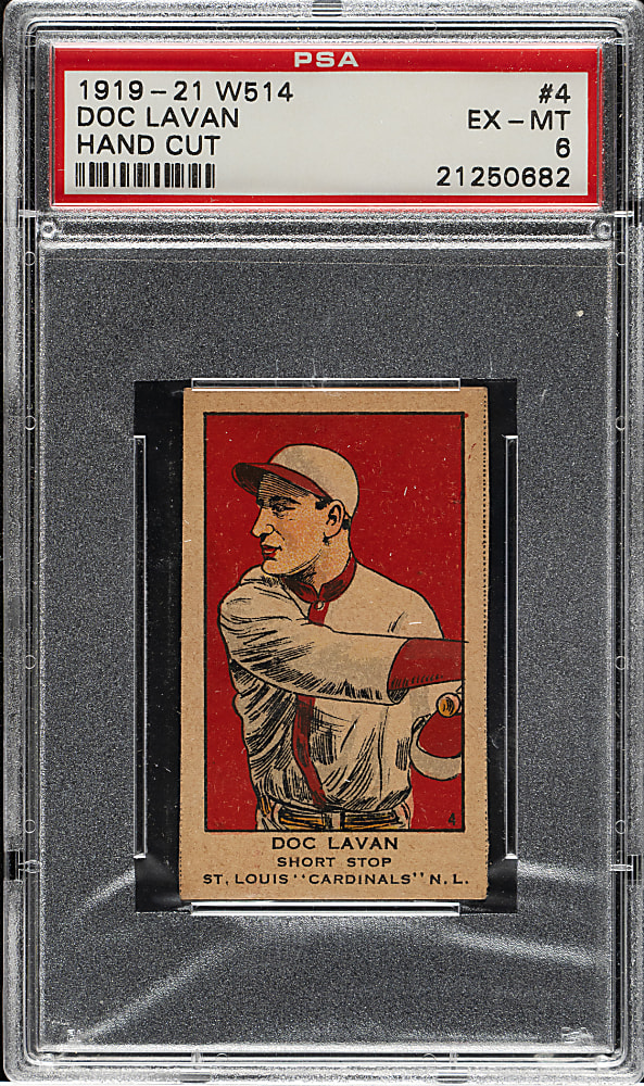 1920-1921 W514 #4 Doc Lavan PSA EX-MT 6