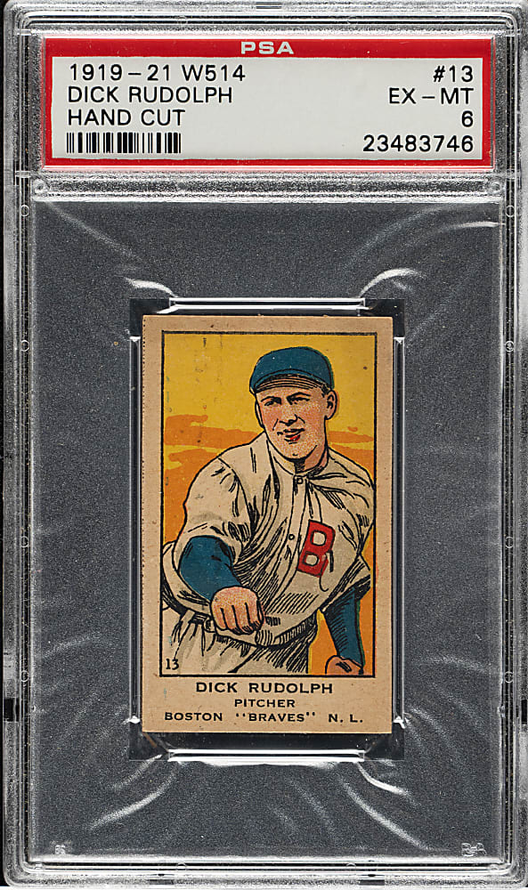1920-1921 W514 #13 Dick Rudolph PSA EX-MT 6