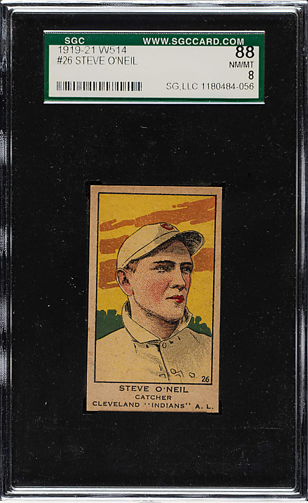 1920-1921 W514 #26 Steve O'Neil SGC NM/MT 88