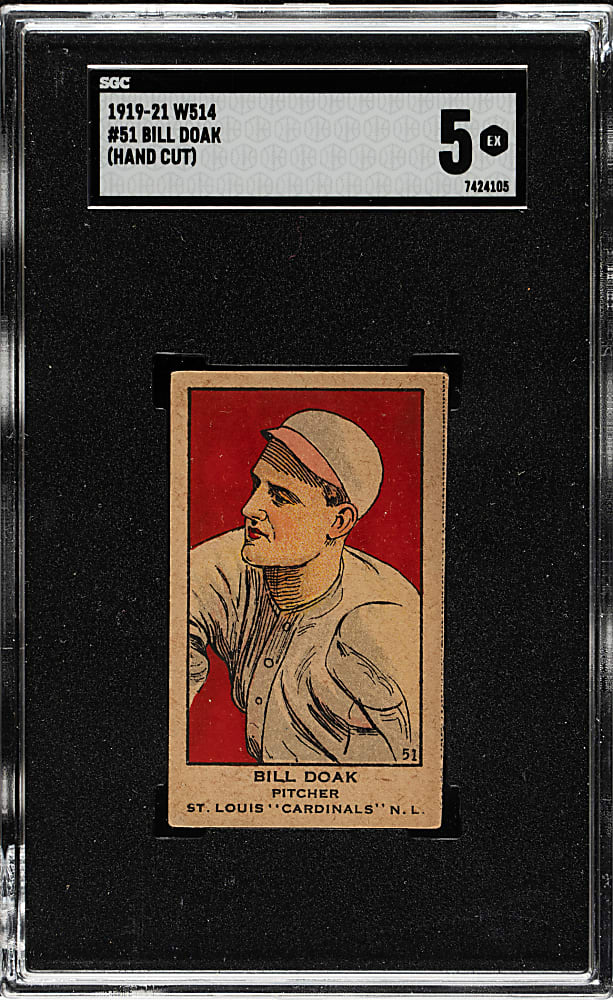 1920-1921 W514 #51 Bill Doak SGC EX 5